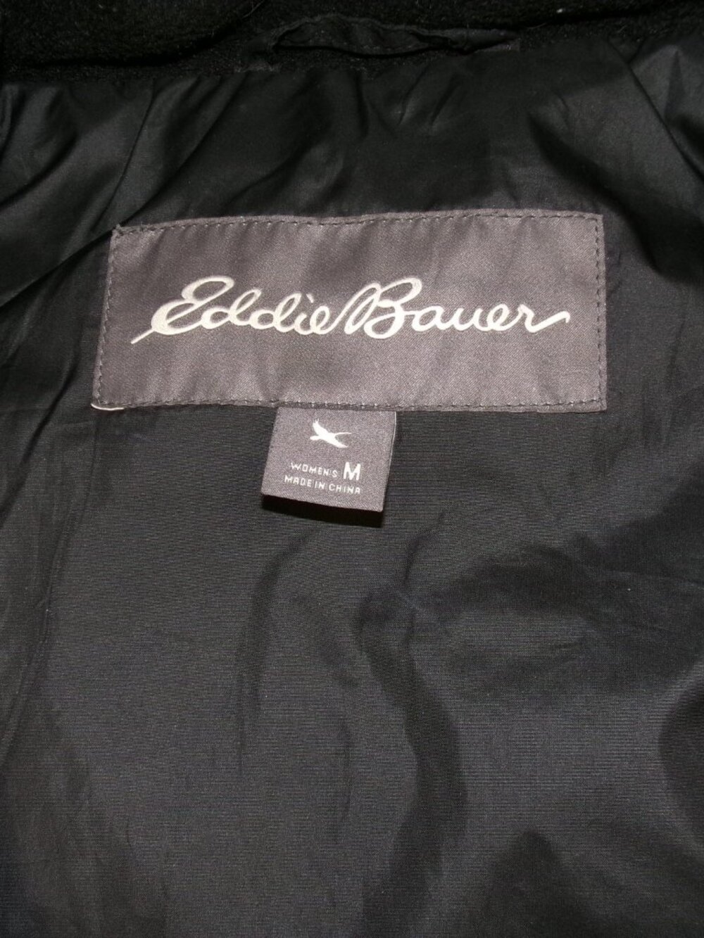 Eddie Bauer Women’s Size Medium Black Goose Down Puffer Vest Full Zip Outdoors - Picture 3 of 4